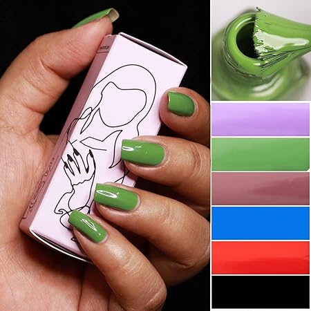 Beromt Olive Branch Green Nail Polish, Vegan-Friendly, Non-Toxic, Safe Fast Dry, Nail Art, Gel Effect, Smooth texture, Lustrous, Best High-Shine Dark Nail Polish, 8ml-7011 (FROM INDIA FAAZ) - View 2 of 5