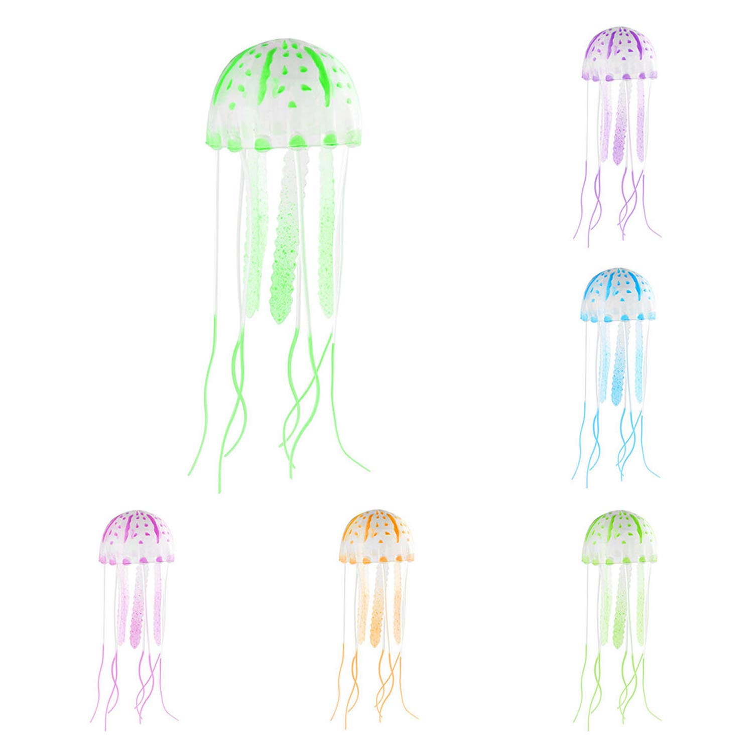 Jainsons Pet Products Aquarium Glowing Artificial Silicon Jelly Fish Tank Ornament Decoration (Pink) FROM INDIA(NUZ) - View 3 of 4