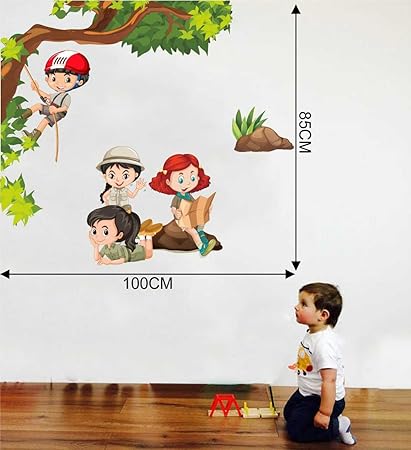 Rawpockets ' Kids Activity ' Self Adhesive Wall Sticker (Pack of 4 ...