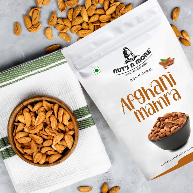 NUT'S N MORE Afghani Mamra Almonds/afghani Mamra Badam/afghani Badam/100% natural Pack of 200 Gram - View 2 of 3