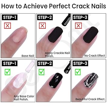 Beromt BLIZZARD WARNING Crackle Nail Polish, Smooth cracked texture, Lustrous 10ml- BNP 9008 (FROM INDIA FAAZ) - View 3 of 5