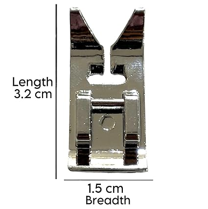 ZENITH Zig Zag Foot Pressure Foot Snap on Type for Automatic Electric Low Shank Sewing Machines Suitable for Usha Janome Brother Singer etc Steel Finish (Zig Zag Foot)FROM INDIA(NUZ) - View 4 of 4