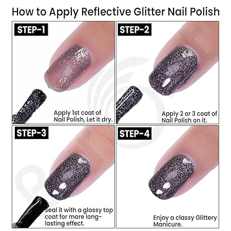BEROMT REFLECTIVE PINACOLADA GLITTER NAIL POLISH BNP 310 (FROM INDIA FAAZ) - View 2 of 4