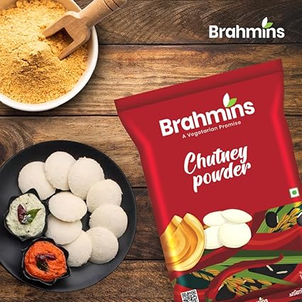 Brahmins Chutney Powder – A Vegetarian Promise| Instant Chutney Podi with Black Gram, Chilly, &amp; Rice Powder| 100% Vegetarian| 100g x 5| 500 gms (FROM INDIA FAAZ) - View 3 of 4
