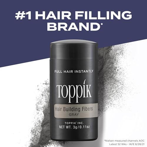 Toppik Hair Building Fibers with Premium Keratin Fibers Conceals Hair Thinning and Hair Loss for Fuller Looking Hair that Gives Completely Natural Look For Men and Women Gray, 12 GramsFROM DUBAI(SAM) - View 2 of 7