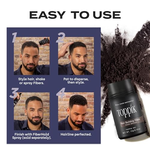 Toppik Hair Building Fibers with Premium Keratin Fibers Conceals Hair Thinning and Hair Loss for Fuller Looking Hair that Gives Completely Natural Look For Men and Women Gray, 12 GramsFROM DUBAI(SAM) - View 4 of 7