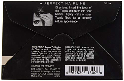 Toppik Hairline Optimizer Comb Helps Achieve Seamless Hair Fiber for a Natural Looking Hairline and Naturally Thicker Looking Hair, Black   FROM DUBAI(SAM) - View 3 of 6