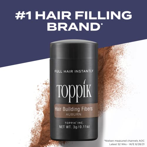 Toppik Hair Building Fibers Travel Size with Premium Keratin Fibers Conceals Hair Thinning and Hair Loss for Fuller Looking Hair that Gives Completely Natural Look For Men and Women Auburn, 3 Grams  FROM DUBAI(SAM) - View 2 of 7