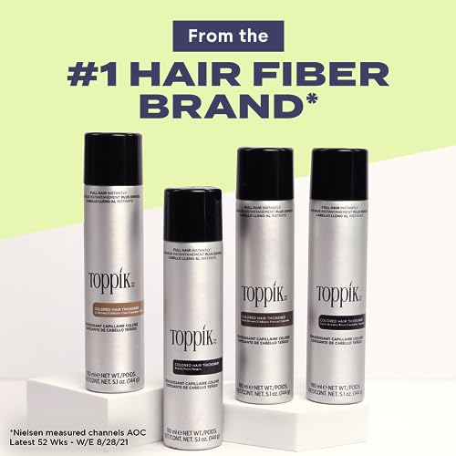 Toppik Colored Hair Thickener Spray Solution to Fill Thin Hair Area, Cover Roots and Builds Volume for Fuller-Looking Hair with Hair Thickening Natural Fibers for Men &amp; Women Light Brown, 144 Grams   FROM DUBAI(SAM) - View 3 of 7