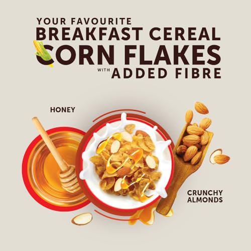 Bagrrys Corn Flakes Plus With Almond And Honey, 300 gm box | Goodness of Almonds, Golden Corn &amp; Raw Honey | Source of Protein &amp; High Fibre | All Natural Cornflakes (FROM INDIA)SAB - View 3 of 6