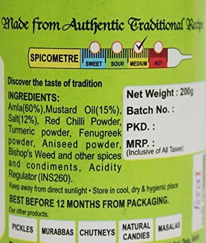 Aroura Achar Since 1944 Amla Pickle , 200 g - View 3 of 4