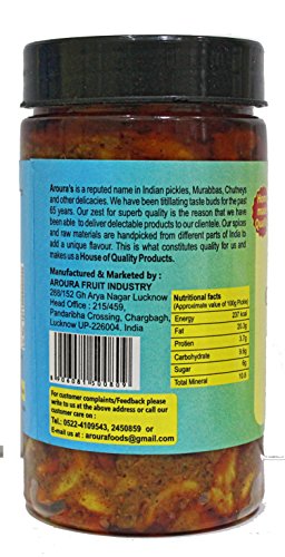 LUCKNOW'S AROURA ACHAR SINCE 1944 Garlic Pickle 200g for Home Use Home Made With Love No Artificial Colors - View 4 of 6