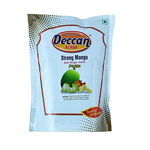 Deccan ACHAR Strong Mango Pickle with Ginger Garlic - 500g - View 2 of 3