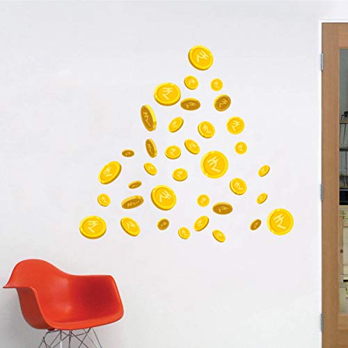 Decal O Decal Vinyl Gold Coins Wall Stickers (Multicolour) (FROM INDIA FAAZ) - View 3 of 4