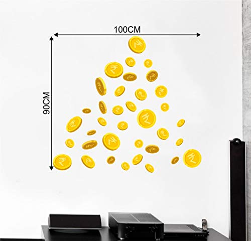 Decal O Decal Vinyl Gold Coins Wall Stickers (Multicolour) (FROM INDIA FAAZ) - View 4 of 4