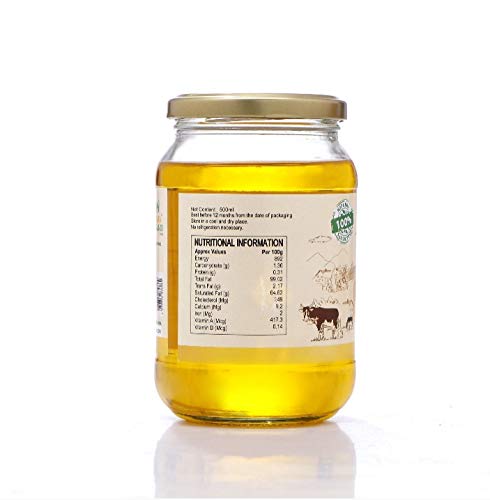URBAN ORGANIX FOODS Desi Organic A2 Cow Milk Ghee - Made with Vedic Bilona Method (500 Ml) - View 3 of 7