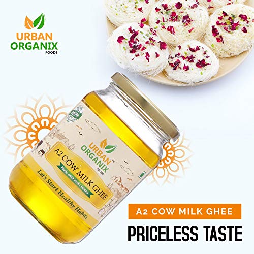 URBAN ORGANIX FOODS Desi Organic A2 Cow Milk Ghee - Made with Vedic Bilona Method (500 Ml) - View 4 of 7