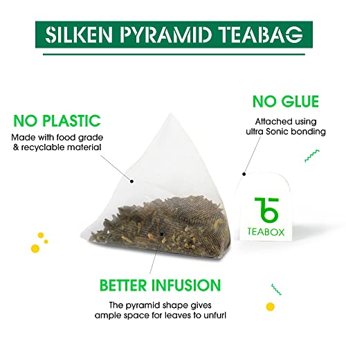 Teabox Darjeeling Green Tea Sampler Bags 20 Tea Bags (2pcs X 10 flavors) | 100% Natural | 0% Bitterness | Immunity Boosting Sampler Pack | From The Himalayas (FROM INDIA)SAB - View 5 of 6