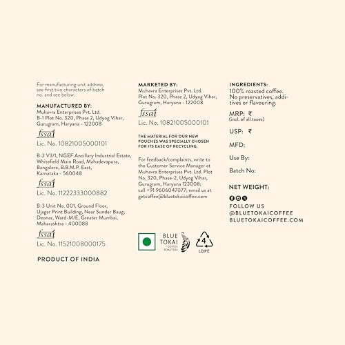 Blue Tokai Coffee Roasters Blue Tokai Coffee Attikan Estate - Medium Dark Roast (French Press) 500 G | Made With 100% Specialty Grade Arabica Freshly Roasted Ground Coffee, Can (FROM INDIA)SAB - View 2 of 6