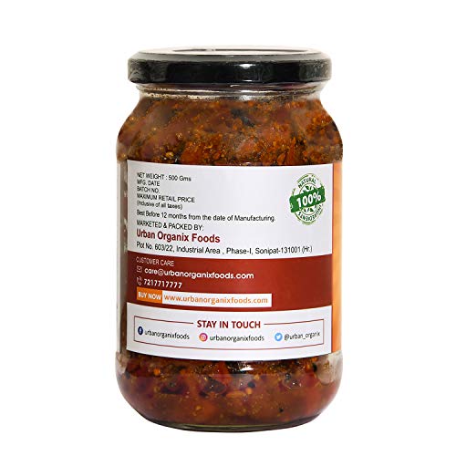 URBAN ORGANIX FOODS Homemade Carrot Pickle,Gajar Achaar (500 gm) (Carrot Pickle) - View 3 of 6