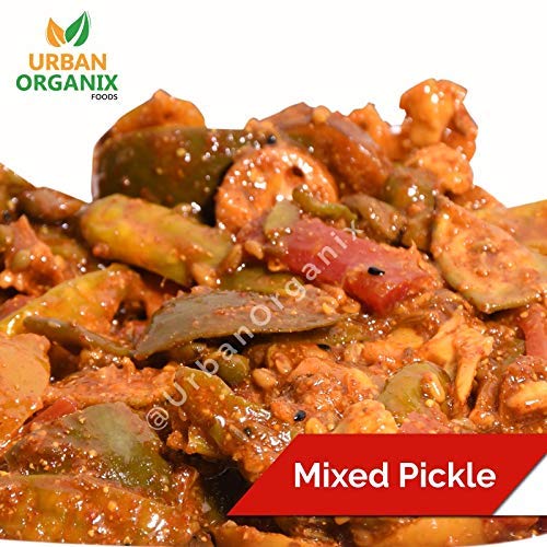 URBAN ORGANIX FOODS Homemade Mixed Pickle Achaar (Mixed Vegetable, Mango, Lime, Green Chilli, Carrot, Ginger Pickle, 500 g) (Mix Pickle) - View 2 of 7