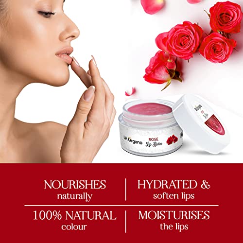 LA Organo Rose, Tint, Green Apple &amp; Kokum Butter Lip Balm For Dry, Chapped Lips With Intense Moisturizing (10 g, Pack of 4) (FROM INDIA)SAB - View 3 of 7