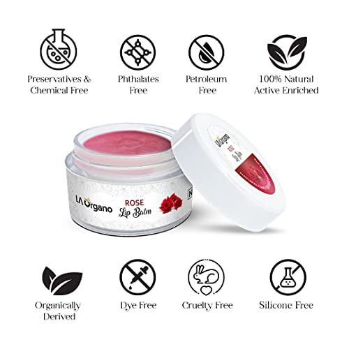 LA Organo Kokum Butter &amp; Rose Lip Balm For Dry, Chapped Lips With Intense Moisturizing (10 g, Pack of 2) (FROM INDIA)SAB - View 5 of 7