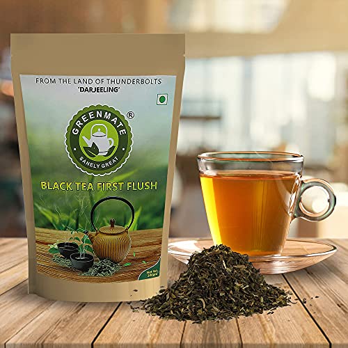 GreenMate Darjeeling First Flush Black Tea Leaves 100gm | 100% Natural Black Tea Leaves | Unflavored First Flush Black Tea | Preservative-Free Tea Leaves | Packed in a convenient Zip Pouch (FROM INDIA)SAB - View 5 of 7