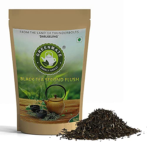 GreenMate Darjeeling Second Flush Black Tea Leaves 100gm | 100% Natural Black Tea Leaves | Unflavored Second Flush Black Tea | Preservative-Free Tea Leaves | Packed in a convenient Zip Pouch (FROM INDIA)SAB - View 3 of 7