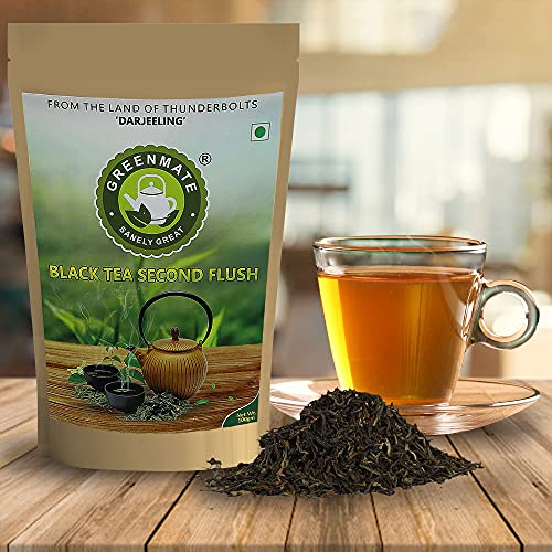 GreenMate Darjeeling Second Flush Black Tea Leaves 100gm | 100% Natural Black Tea Leaves | Unflavored Second Flush Black Tea | Preservative-Free Tea Leaves | Packed in a convenient Zip Pouch (FROM INDIA)SAB - View 5 of 7
