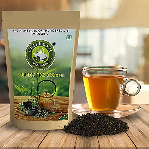 GreenMate Darjeeling Black Tea Broken Leaves 100gm | 100% Natural Black Tea Leaves | Unflavored Black Tea | Preservative-Free Tea Leaves | Packed in a convenient Zip Pouch (FROM INDIA)SAB - View 5 of 7