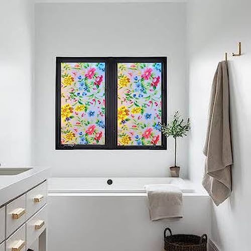 MOCOCO Pink Delight Privacy Window Film Frosting Film Window Sticker Frosted Vinyl Sheets for Front Door Bathroom sidelight Small Windows (12x100 Inch) - View 3 of 6