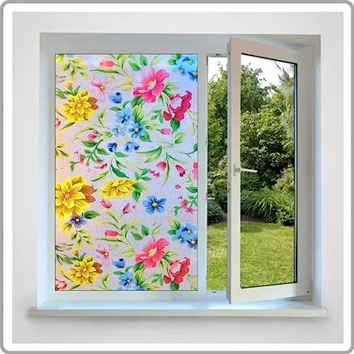 MOCOCO Pink Delight Privacy Window Film Frosting Film Window Sticker Frosted Vinyl Sheets for Front Door Bathroom sidelight Small Windows (12x100 Inch) - View 4 of 6