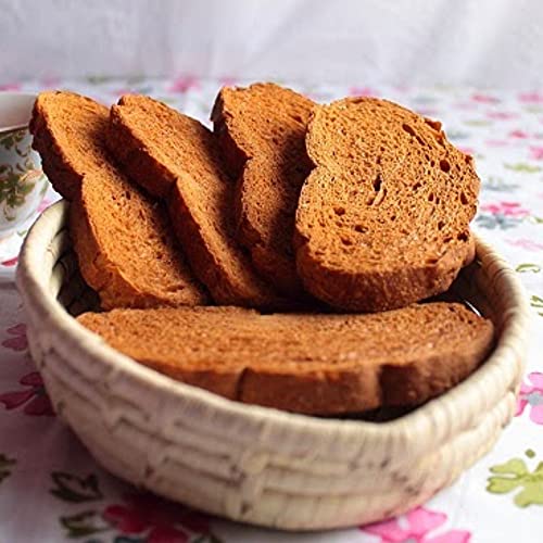 Dhampurgreen Gur Saunf Milk Rusk Pure Gur Bakery Rusk, Healthy Snacks With Low Sugar, 800Grams(4 X 200G) - View 3 of 4