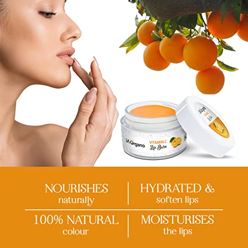LA Organo Vitamin C &amp; Rose Natural Lip Balm | Non Sticky | Protects &amp; Nourishes Dry Chapped Lips (Pack of 2) 20g (FROM INDIA)SAB - View 3 of 7