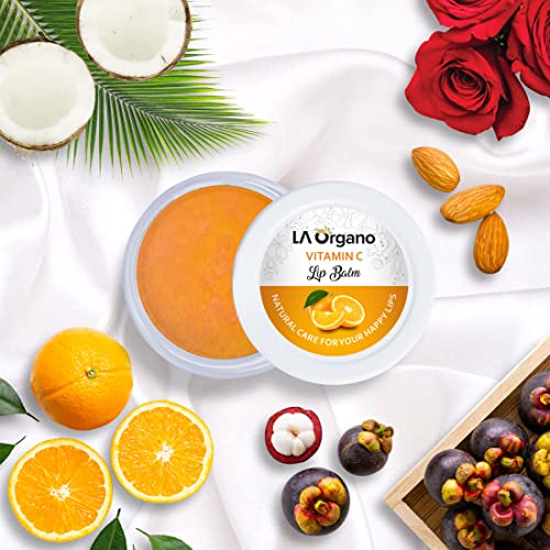 LA Organo Vitamin C &amp; Rose Natural Lip Balm | Non Sticky | Protects &amp; Nourishes Dry Chapped Lips (Pack of 2) 20g (FROM INDIA)SAB - View 4 of 7