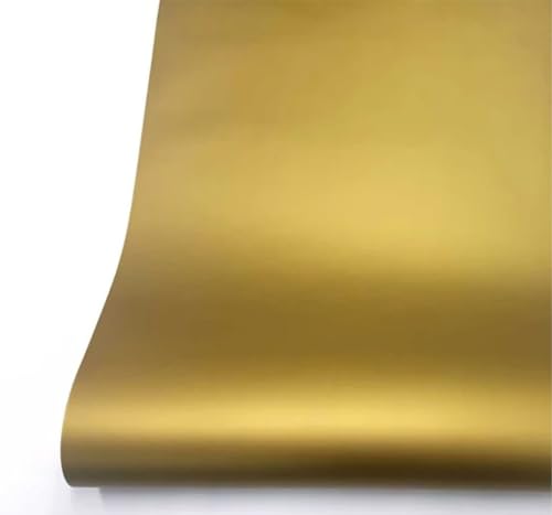 WISDOM Gold Metallic Adhesive Vinyl Wrap Vinyl Sheet Car Wrap Film Self Adhesive Car and Motorcycle Sticker Decal, DIY Decoraton (12x62, Gold Metallic) - View 3 of 6