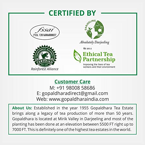 Gopaldhara Darjeeling Tea Spring Regalia Silver Tips Oolong First Flush Tea 50g Tin Can - (Classic Series) FTGFOP1 Darjeeling First Flush Oolong Tea (FROM INDIA)SAB - View 5 of 6
