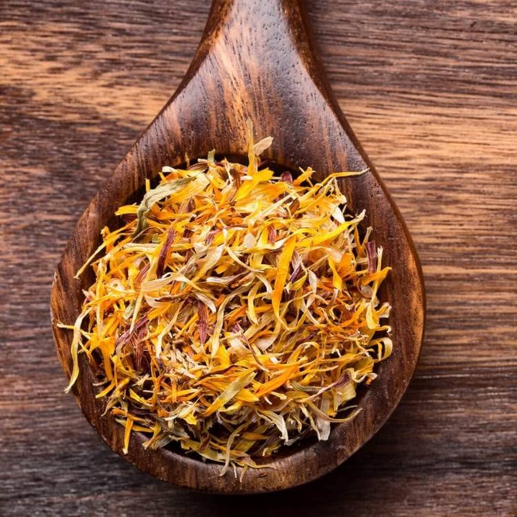 A D Food &amp; Herbs Dried Marigold Flower Petals Aromatic Edible for Homemade Lattes,Tea Blends,Bath Salts (50 Gms) (FROM INDIA)SAB - View 2 of 4
