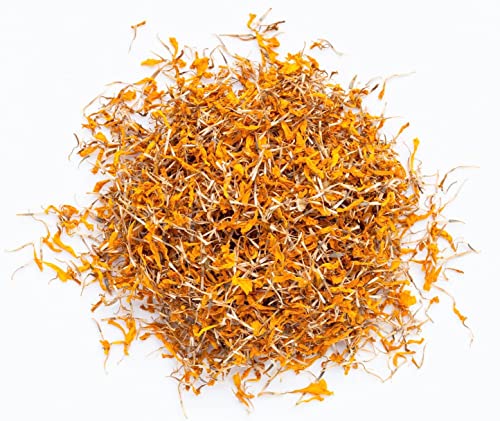 A D Food &amp; Herbs Dried Marigold Flower Petals Aromatic Edible for Homemade Lattes,Tea Blends,Bath Salts (50 Gms) (FROM INDIA)SAB - View 3 of 4