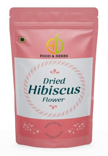 A D Food &amp; Herbs Organic Dried Hibiscus Flower/Gudhal ke phool Natural Ayurveda Herbal Aromatic Edible for Homemade Lattes, Tea Blends, Bath Salts, Gifts, Crafts (20 Gms x pack of 2) (FROM INDIA)SAB - View 2 of 4