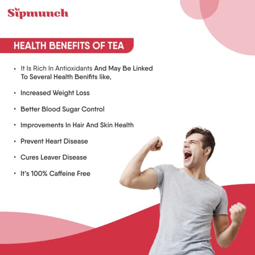 Sipmunch Premium Hibiscus Lemongrass Tea| Premium Grade Hibiscus Flower, Lemon Grass, Liquorice Herbal Tea - 15 grams (FROM INDIA)SAB - View 5 of 5