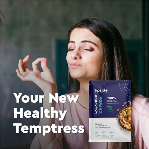 Upside Health No-Nonsense Chiwda (100g) - 100% Seeds &amp; Nuts | Keto Friendly, Vegan, Diet Namkeen, Gluten-Free | All-Natural, High-Fiber &amp; Protein Snack | Low Carb with No Added Sugar or Preservatives (FROM INDIA)SAB - View 7 of 7
