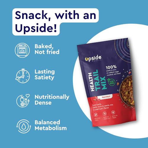 Upside Health Peri Peri Trail Mix (Pack of 1, 100g) | 100% Seeds &amp; Nuts | Diabetes Friendly - Vegan - Gluten Free - All Natural (FROM INDIA)SAB - View 5 of 7
