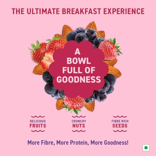 Bagrry's Crunchy Nutty Fruity Muesli with Seed &amp; Berries 425gm Pouch | 89% Fruit, nuts,Grains &amp; Seeds| No artificial Colours (FROM INDIA)SAB - View 6 of 7