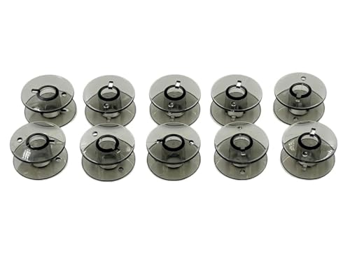 Zenith Black Trasparent 50 Imported Plastic Bobbins for All Domestic Automatic and Manual Sewing Machines.Suitable for Models Like Singer, Usha Janome, Brother, Rajesh, Zenith (Black Trasparent 50) - View 4 of 7