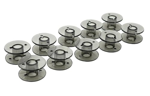 Zenith Imported Plastic Bobbins for All Domestic Automatic and Manual Sewing Machines.Suitable for Models Like Singer, Usha Janome, Brother, Rajesh, Zenith etc.Multicolor (Black Trasparent 10)FROM INDIA(NUZ) - Related product