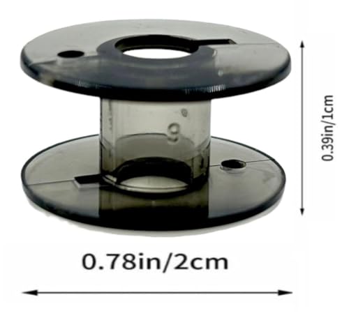 Zenith Imported Plastic Bobbins for All Domestic Automatic and Manual Sewing Machines.Suitable for Models Like Singer, Usha Janome, Brother, Rajesh, Zenith etc.Multicolor (Black Trasparent 10)FROM INDIA(NUZ) - View 6 of 7