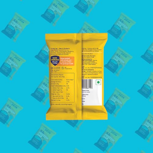 Upside Health Protein Bar Bites (Pack Of 5, 125 gram) - Peanut Blueberry Flavor - Almond, Dates, Foxtail Millets &amp; Whey - No Added Sugar - Gluten Free (FROM INDIA)SAB - View 2 of 7