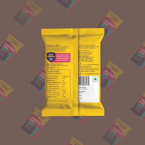 Upside Health Protein Bar Bites (Pack Of 5, 125 Gram) - Coffee Flavor - Almond, Dates, Whey &amp; Foxtail Millets - No Added Sugar - Gluten Free (FROM INDIA)SAB - View 2 of 7